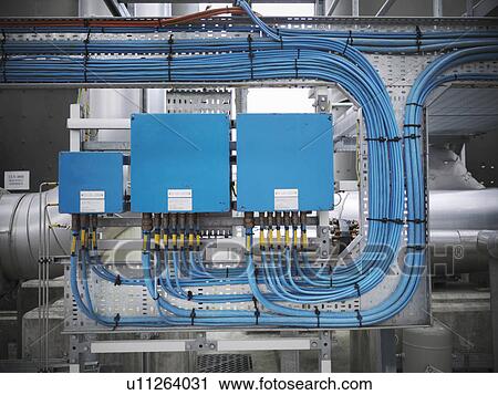 Stock Image - Switchgear at gas storage plant. Fotosearch