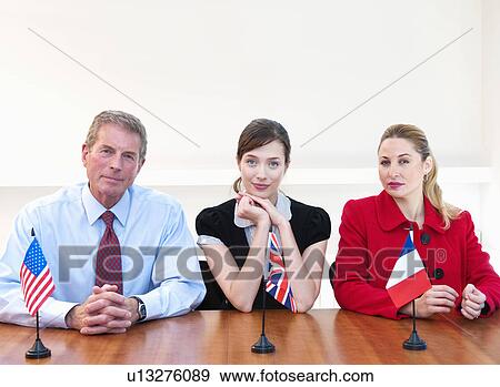 Three international business people View Large Photo Image Stock Photo - Three international business people. Fotosearch