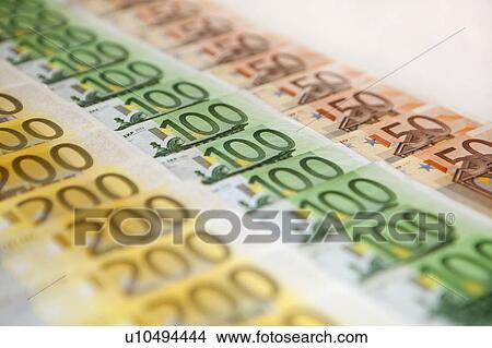 Picture - Various banknotes in Euro currency. Fotosearch