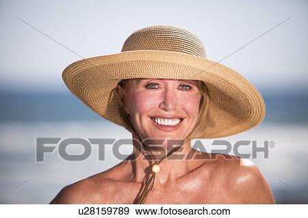 Stock Photo - Woman smiling. Fotosearch