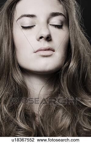 Woman with long hair View Large Photo Image Stock Image - Woman with long hair. Fotosearch