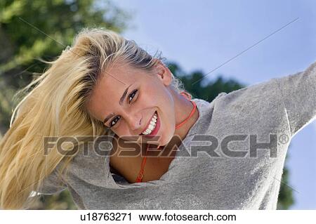 Young woman beauty fresh smile portrait View Large Photo Image Stock Image - Young woman beauty fresh smile portrait. Fotosearch