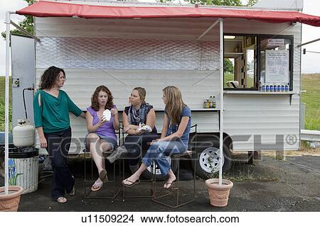 Picture - 30 year old Girlfriends get together. Fotosearch