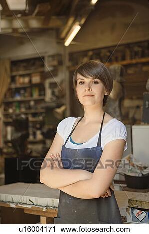 Artist in studio View Large Photo Image Stock Image - Artist in studio. Fotosearch