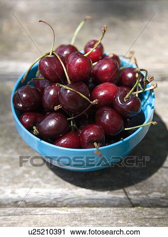 Stock Image - Bowl of cherries. Fotosearch