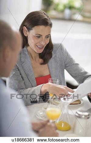 Stock Image - Business lunch. Fotosearch
