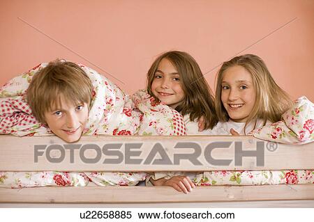 Children in bed View Large Photo Image Stock Photography - Children in bed. Fotosearch