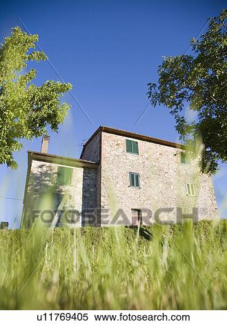 Stock Photography - Farm building in countryside, Italy. Fotosearch