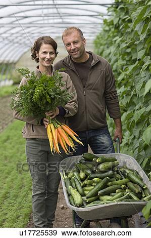 Stock Photo - Farming vegetables and fruits. Fotosearch