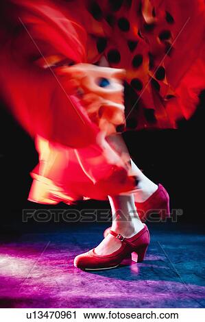 Stock Image - Flamenco feet dancing. Fotosearch