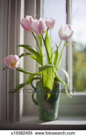 Flowers in vases and an English Garden View Large Photo Image Stock Photography - Flowers in vases and an English Garden. Fotosearch