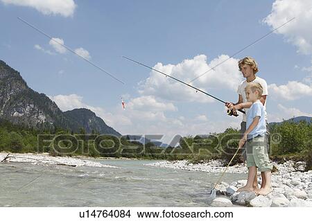 Free Time by the River in the Mountains View Large Photo Image Picture - Free Time by the River in the Mountains. Fotosearch