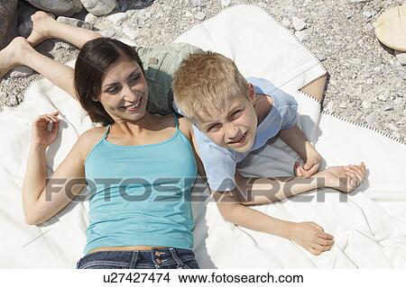 Picture - Free Time by the River in the Mountains. Fotosearch