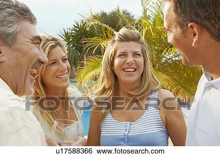 Stock Photograph - Group of people smiling together. Fotosearch