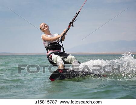 Stock Photo - Kitesurfer. Fotosearch