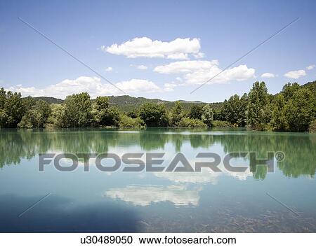 Stock Image - Lake landscape. Fotosearch