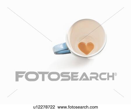 Love heart of coffee in mug View Large Photo Image Stock Image - Love heart of coffee in mug. Fotosearch