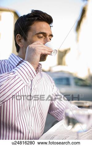 Man drinking coffee View Large Photo Image Stock Image - Man drinking coffee. Fotosearch
