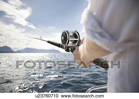 Man fishing in sea View Large Photo Image Stock Image - Man fishing in sea. Fotosearch
