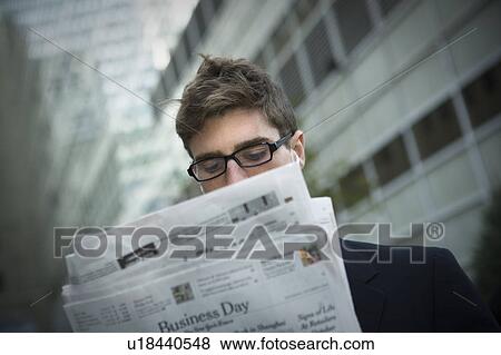 Man reading news paper View Large Photo Image Stock Photo - Man reading news paper. Fotosearch