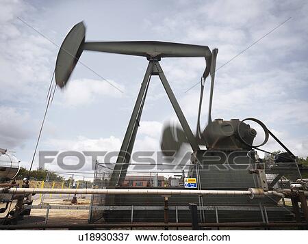 Oil well pump View Large Photo Image Stock Photo - Oil well pump. Fotosearch