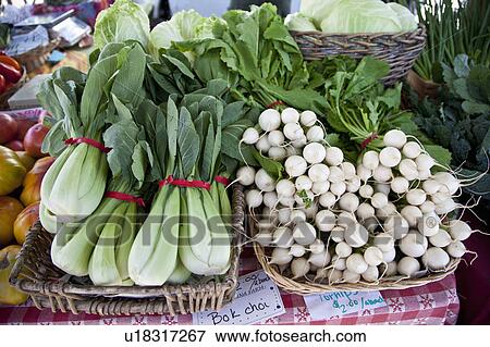 Stock Photo - Organic Vegetables at a Farmer's Maket. Fotosearch