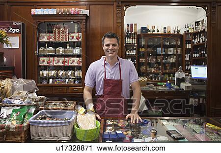 Owner of sweets store View Large Photo Image Stock Image - Owner of sweets store. Fotosearch