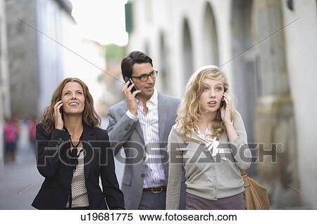Stock Photography - People on the phone. Fotosearch
