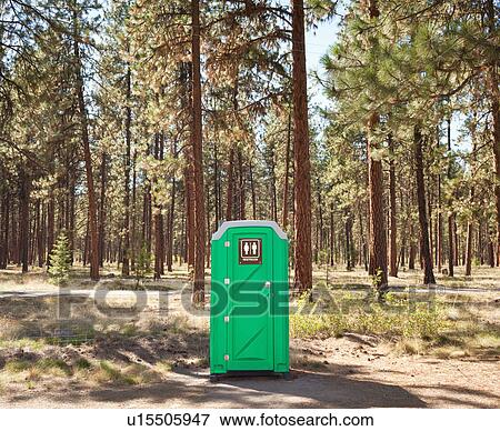 Portable toilet on edge of forest View Large Photo Image Stock Photo - Portable toilet on edge of forest. Fotosearch
