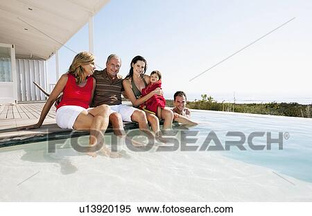 Stock Photography - Portrait of 3 generations. Fotosearch