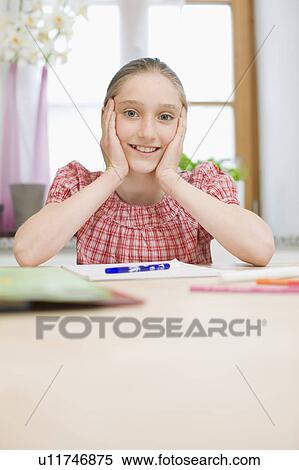 Stock Photography - Portrait of a girl. Fotosearch