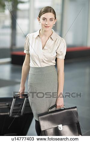Stock Image - Portrait of a young woman. Fotosearch