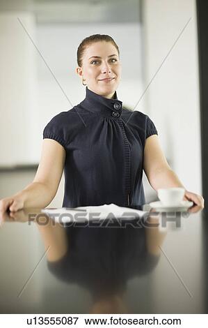 Stock Photo - Portrait of a young woman. Fotosearch
