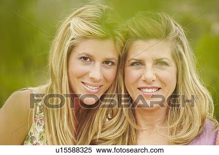 Portrait of mother and grown-up daughter View Large Photo Image Stock Photography - Portrait of mother and grown-up daughter. Fotosearch