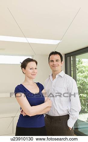 Stock Image - Portrait of successful business people. Fotosearch