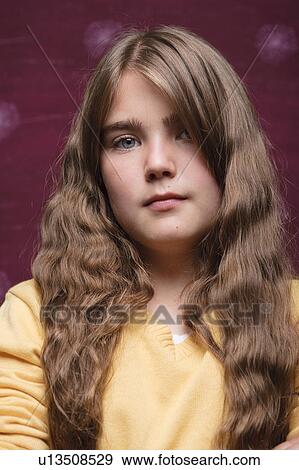 Stock Photo - Portrait of young girl. Fotosearch
