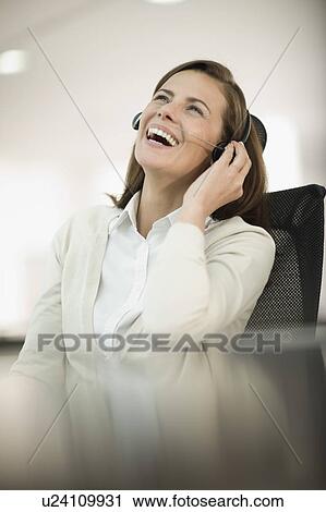 Stock Image - Receptionist. Fotosearch