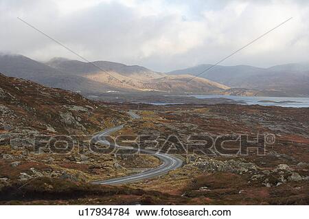 Road cuts through the moors View Large Photo Image Picture - Road cuts through the moors. Fotosearch