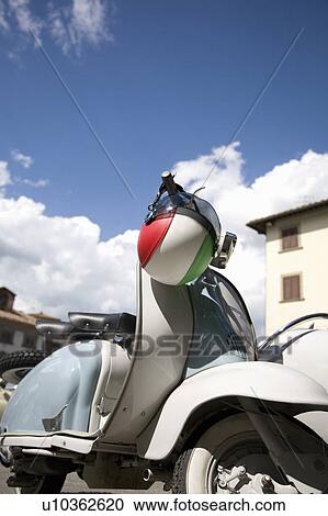 Scooter and Italian flag design helmet View Large Photo Image Stock Image - Scooter and Italian flag design helmet. Fotosearch