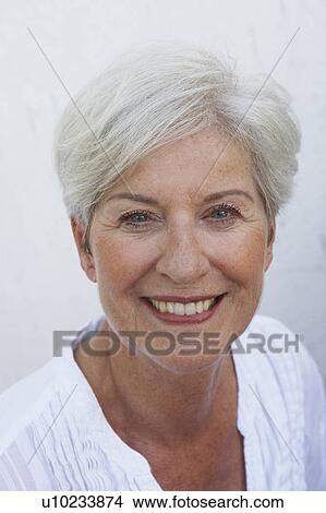 Picture - Senior woman smiling to camera. Fotosearch