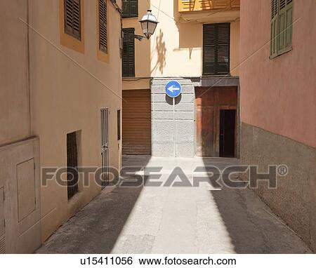 Street with direction sign View Large Photo Image Stock Photograph - Street with direction sign. Fotosearch