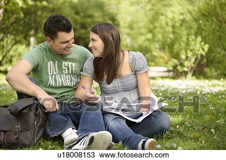Students studying outdoors View Large Photo Image Stock Image - Students studying outdoors. Fotosearch