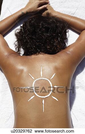 Stock Image - Sunbathing. Fotosearch