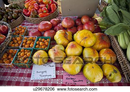 Tomatoes at an Organic Vegetable Market View Large Photo Image Stock Photograph - Tomatoes at an Organic Vegetable Market. Fotosearch