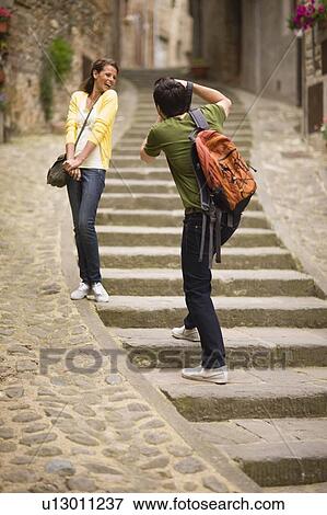 Stock Photo - Tourists. Fotosearch
