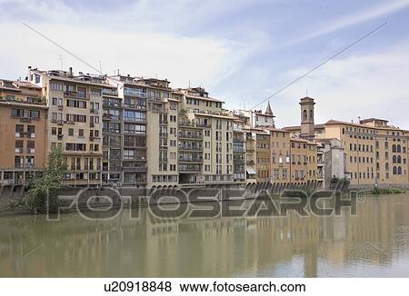 View of Florence across the Arno River View Large Photo Image Stock Photo - View of Florence across the Arno River. Fotosearch