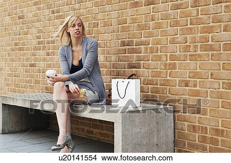 Woman on coffee break View Large Photo Image Picture - Woman on coffee break. Fotosearch