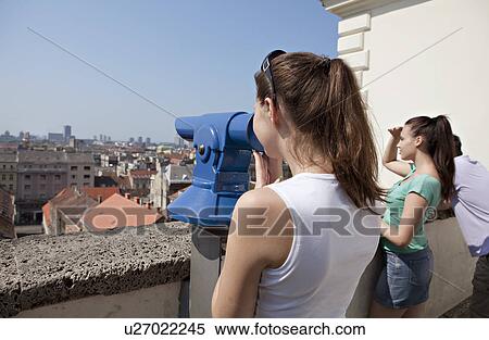Stock Photography - Young people travelling together. Fotosearch