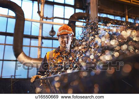 Apprentice Engineer With Swarf Waste View Large Photo Image Stock Photo - Apprentice Engineer With Swarf Waste. Fotosearch