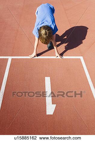 Boy at race Track Start Position View Large Photo Image Stock Image - Boy at race Track Start Position. Fotosearch